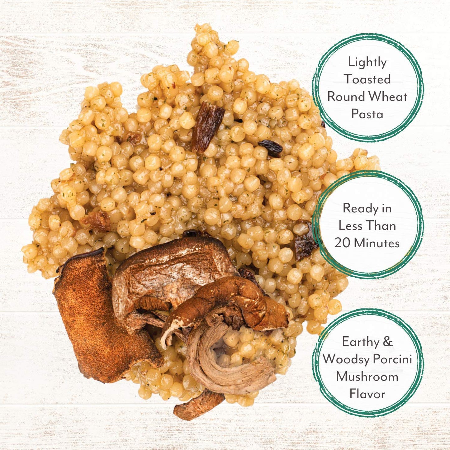 Roland Foods Porcini Mushroom Israeli Couscous, Specialty Food, 6.3 Ounce, Pack of 1