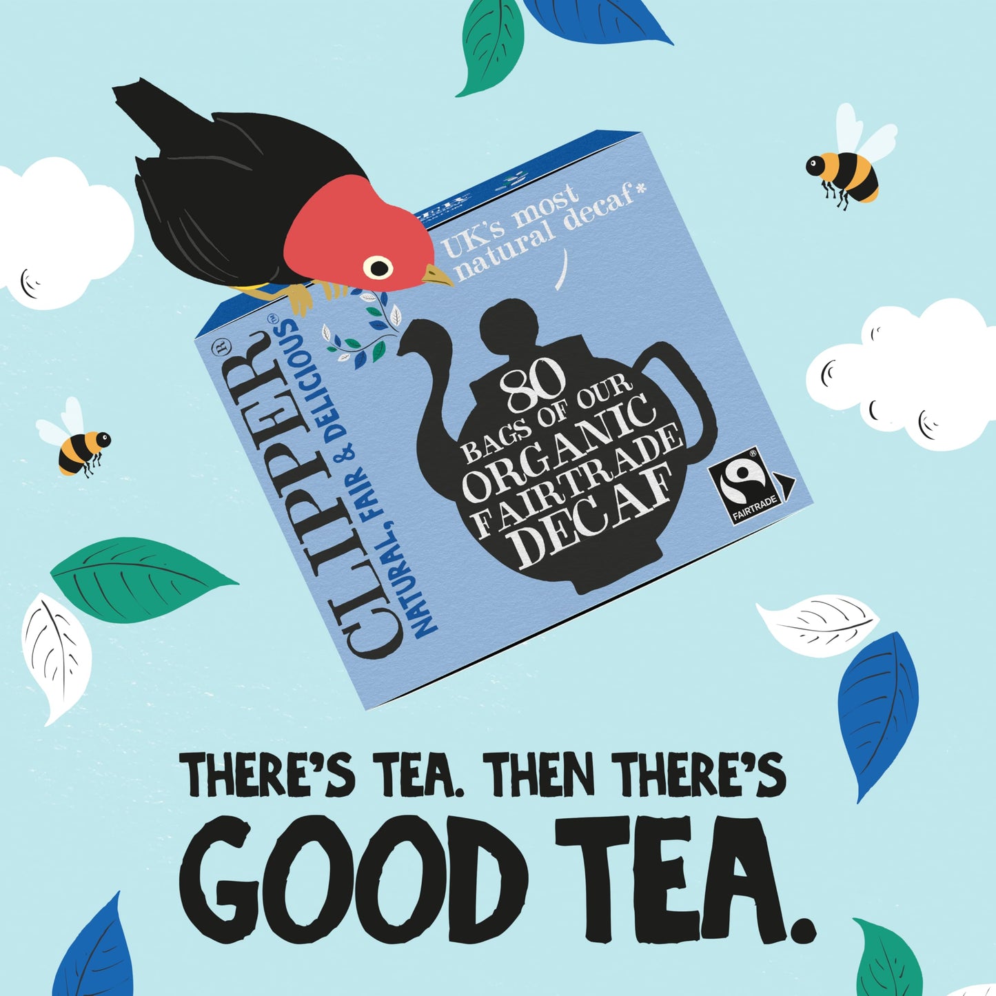 Clipper Teas - 80 Unbleached Bags Of Organic Decaf Tea - 250G