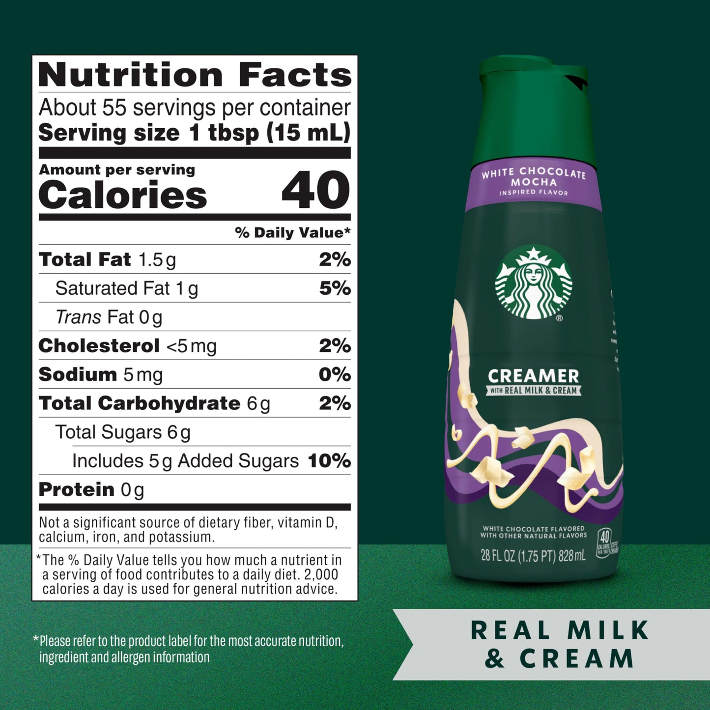Starbucks Liquid Coffee Creamer, White Chocolate Creamer