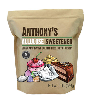 Anthonys Allulose Sweetener, 1 lb, Batch Tested Gluten Free, Keto Friendly Sugar Alternative, Zero Net Carb, Low Calorie
