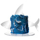 Gyufise Acrylic Shark Cake Topper Set - 3 Pcs, Ocean Animals Theme, Small, Shark Fin Decoration for Kids Birthday Party