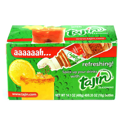 Taj  n Cl  sico Chile Lime Seasoning Mini Display 0.35 oz, 40 Mini Bottles (Pack of 1)