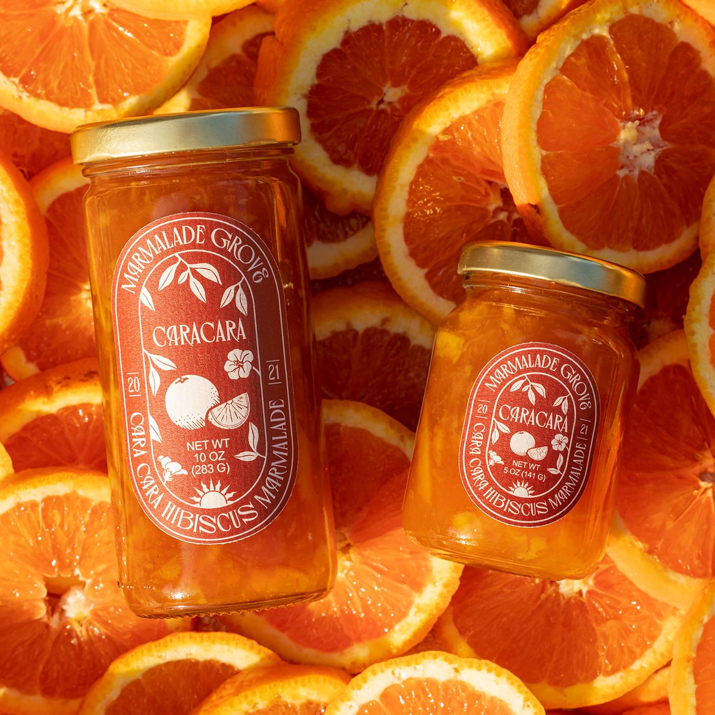 Marmalade Grove, Cara Cara & Hibiscus Marmalade, Handmade With Fresh Fruit - 10 Oz (2 Packs)