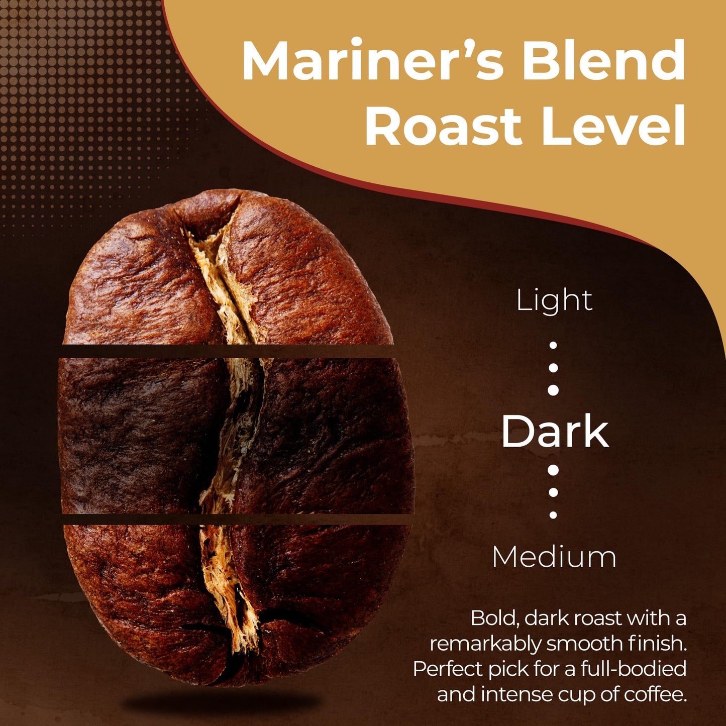Warpath Coffee Dark Roast Whole Bean Coffee, Mariners Blend, High Caffeine, Extra Strong Roasted 100% Arabica Coffee Beans Whole, Rich Aroma, Full-Bodied Intense Cup, Created By Navy Seals, 12Oz