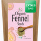 Jiva Organic Fennel Seed 1.75 LB HUGE Bulk Bag, Bulk Whole Fennel Seeds for Fennel Tea and Cooking - Non Irradiated, Non-GMO