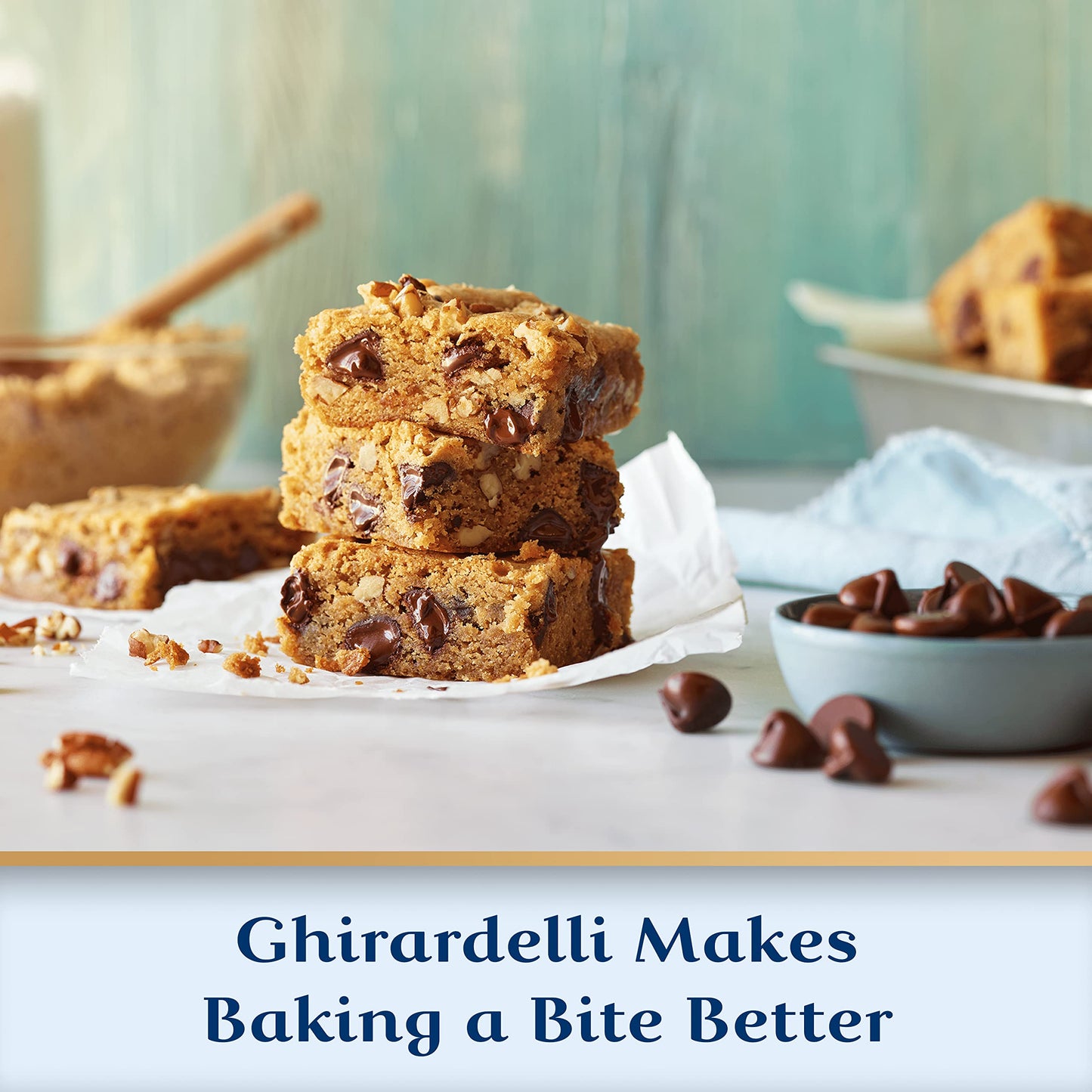Ghirardelli Non-Dairy Dark Chocolate Chips For Baking, Premium Baking Chips, 10 Oz Bag (6 Bags)