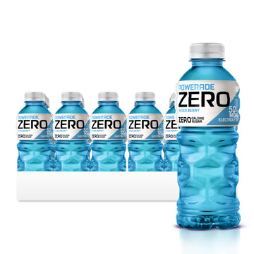 Powerade Electrolyte Enhanced Zero Sugar Mixed Berry Sports Drink, 20 Ounce (Pack Of 24)