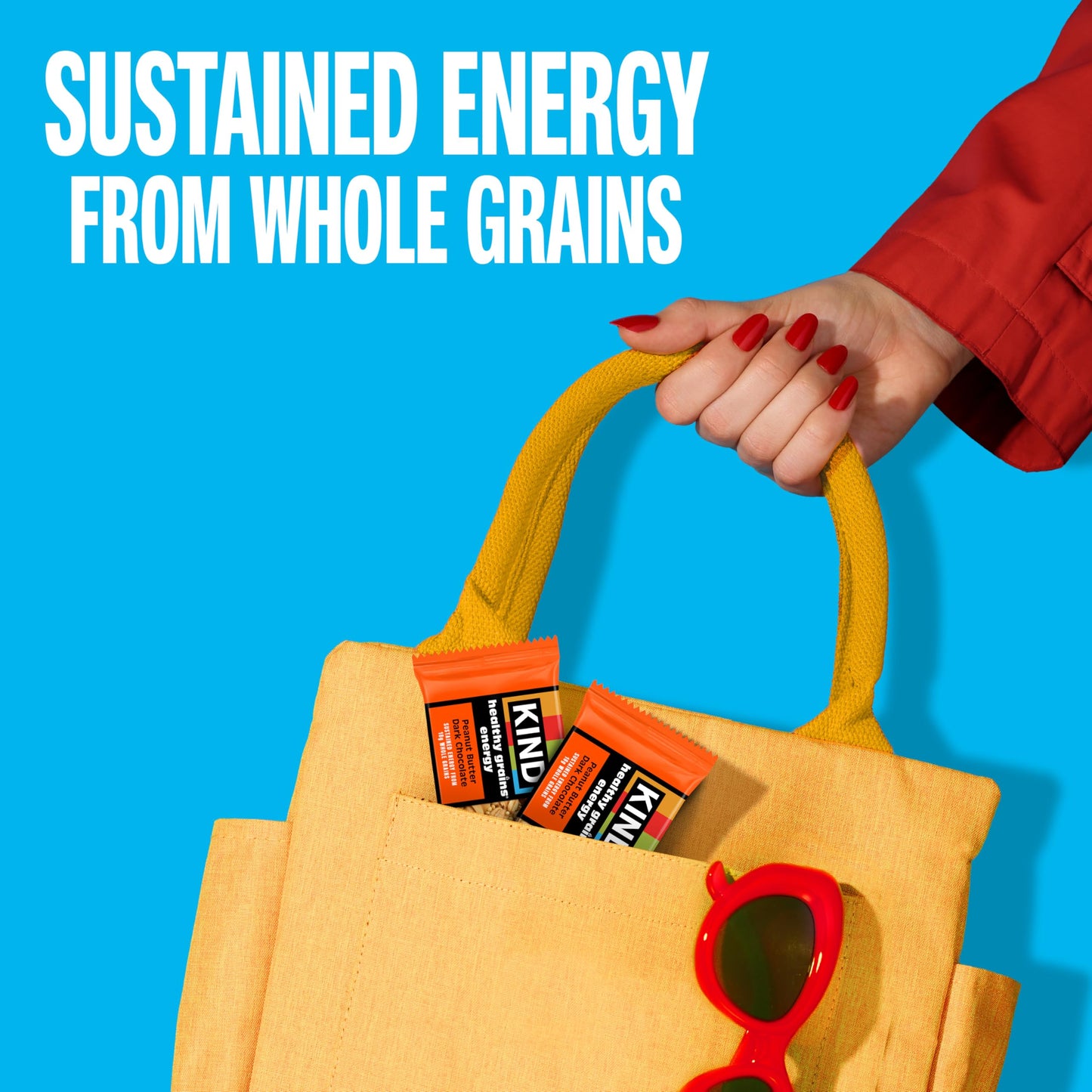 KIND Healthy Grains Energy Bars  Peanut Butter Dark Chocolate  18g Whole Grains  Made with Super Grains  Gluten Free Snacks  40 Ct.