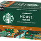 Starbucks K-Cup Coffee Pods, House Blend, 16 Count (Pack of 10), Model 110769