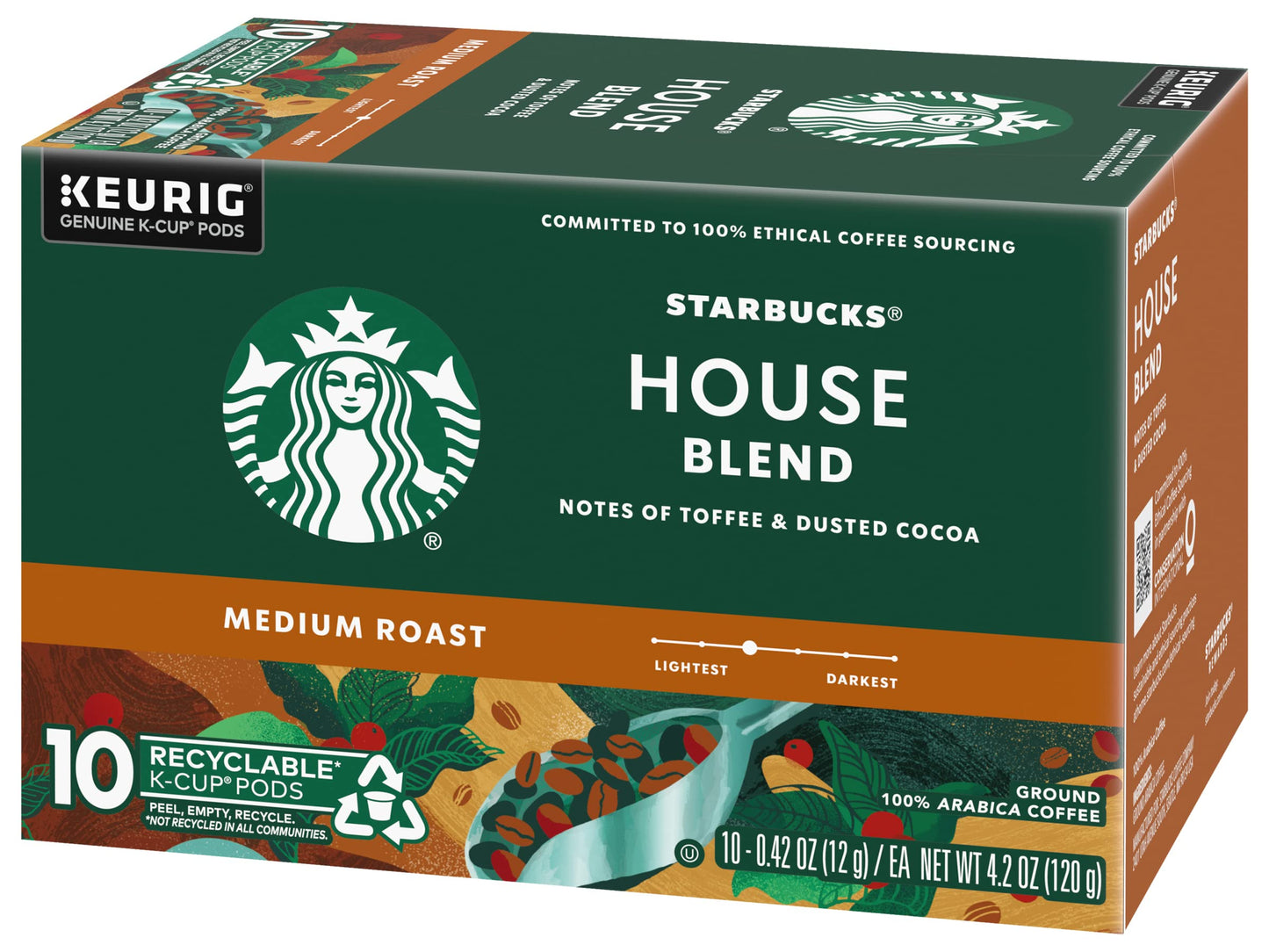 Starbucks K-Cup Coffee Pods, House Blend, 16 Count (Pack of 10), Model 110769