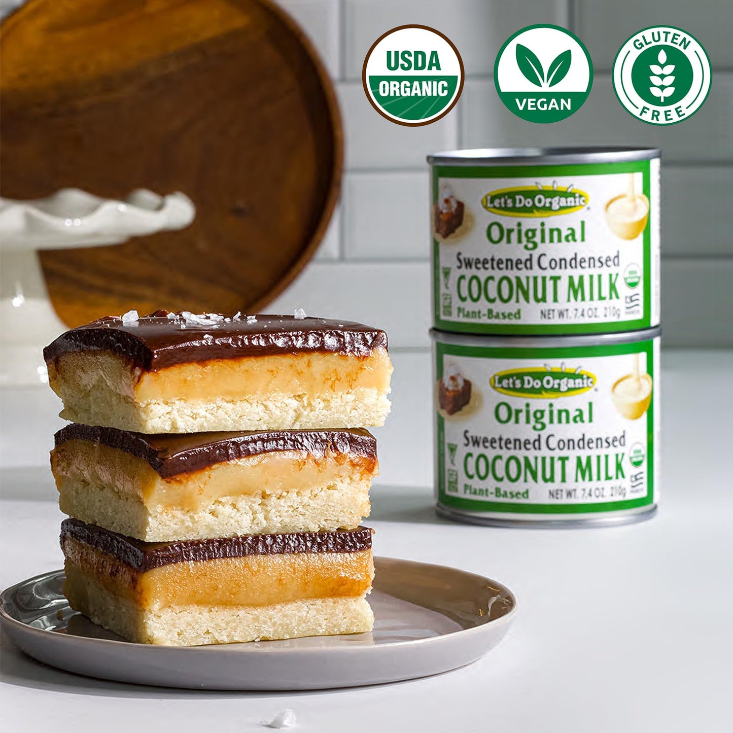 Lets Do Organic Sweetened Condensed Coconut Milk - Vegan Condensed Milk Canned, Coconut Condensed Milk Canned Sweetened - 7.4 oz