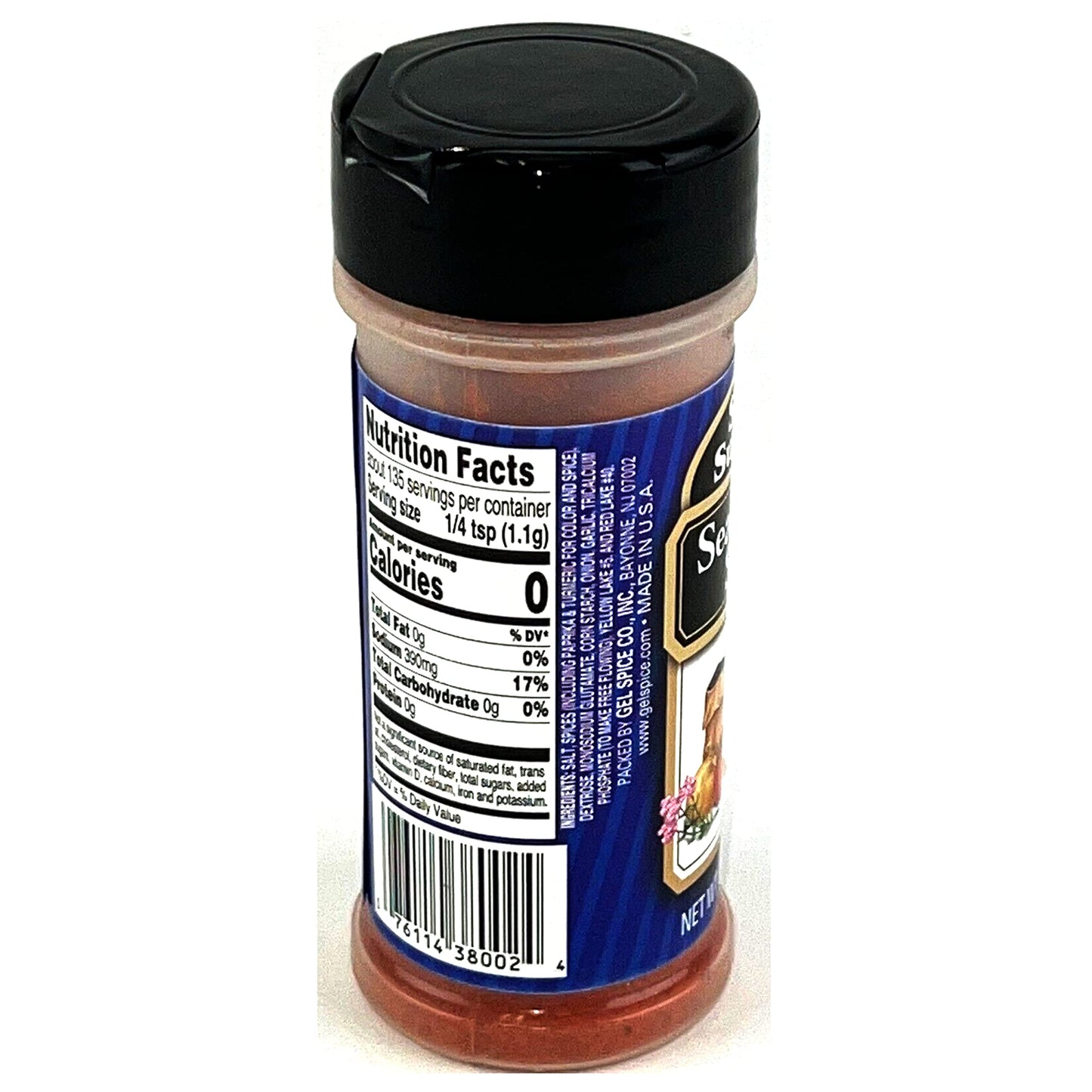 Generic Spice Supreme Seasoned Salt - All Purpose Seasoning Blend, 5.25oz, Orange, Garlic, Paprika, Onion, Ideal for Fries & Meats