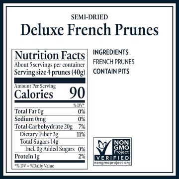 St. Dalfour Deluxe French Prunes - 7Oz - All Natural, No Preservatives Or Artificial Ingredients - Made In France - Pack Of 2