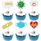 ZHUOWEISM Nurse Cupcake Toppers, 30 PCS Glitter Graduation Decorations, Cardstock, Design 5