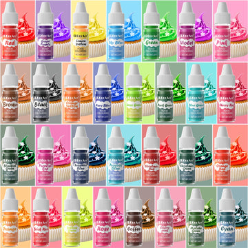 Food Coloring - 30 Colors Food Coloring Liquid, Natural Vibrant Food Color for Baking, Cookies, Easter Egg, Icing, Dessert Decor