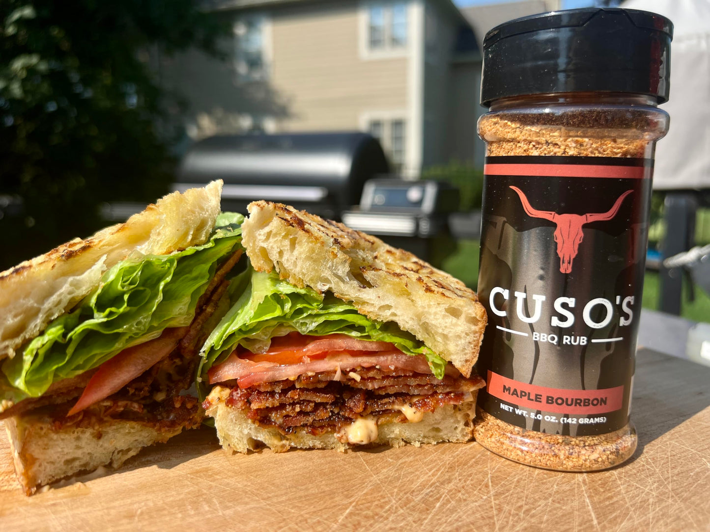 Cuso Cuts Maple spirit-inspired flavor Rub BBQ Seasoning - All-Natural - 5 oz Bottle - Brown