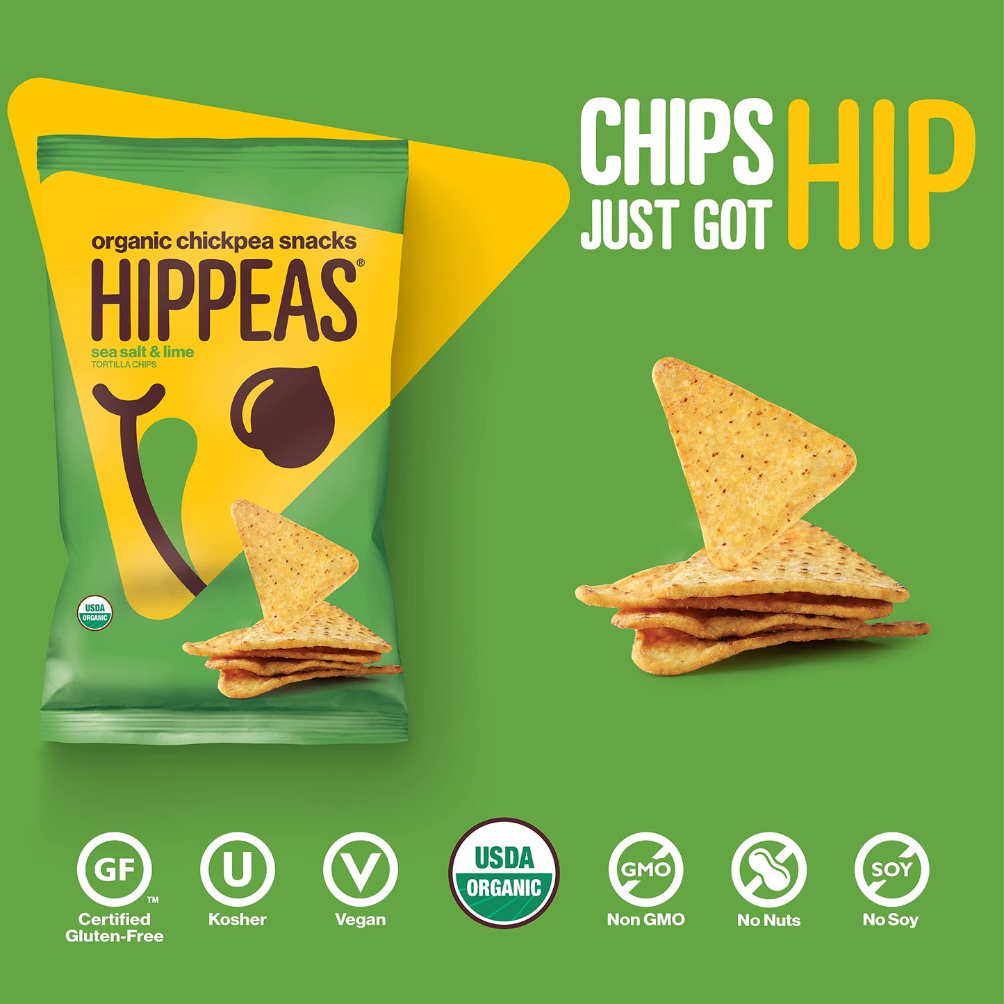 Hippeas Organic Sea Salt And Lime Chickpea Tortilla Chips 5 Oz