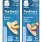 Gerber Teethers Varipk,1 Banana Peach 1 Strawberry Apple Spinach, 2 Ct