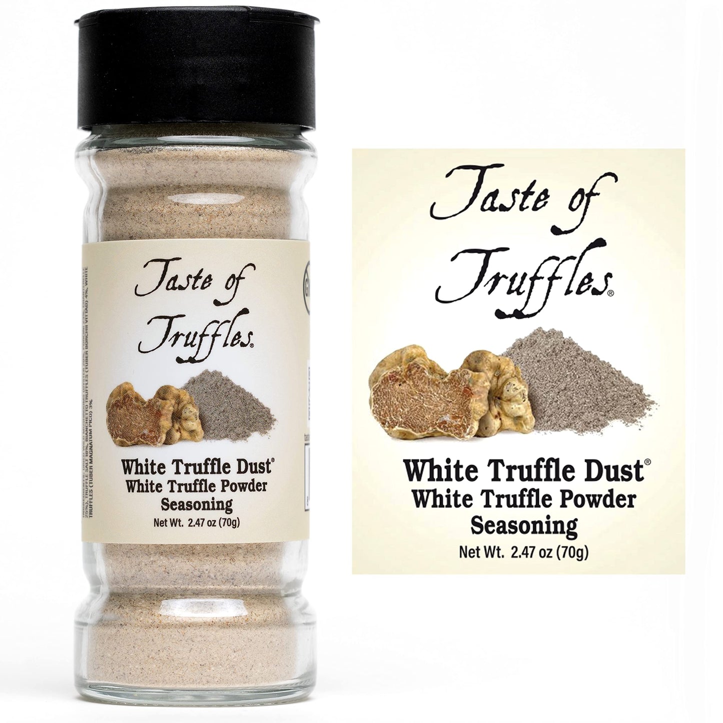 Truffle Dust Seasoning, Truffle & Mushrooms Powder Seasoning, Truffle Gourmet Food Condiments Vegan And Vegetarian Friendly (Whi