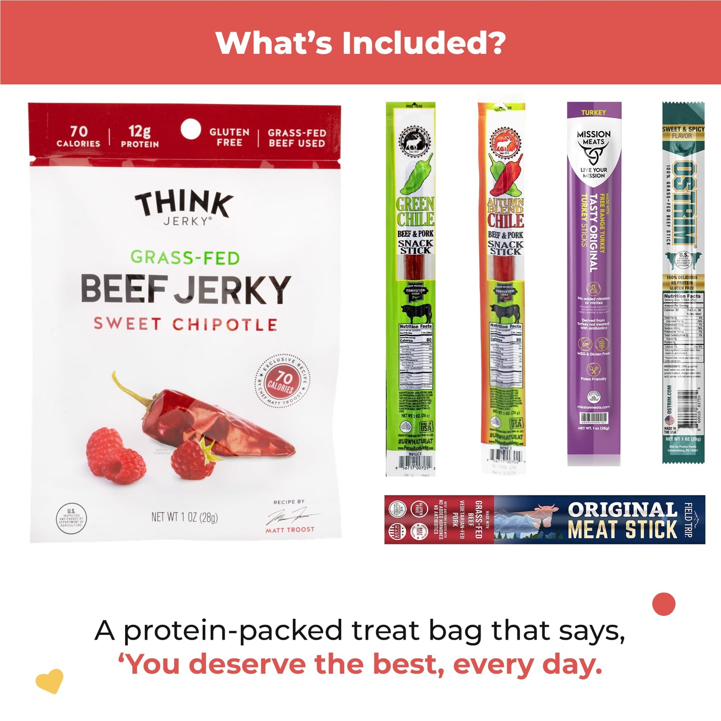 BUNNY · JAMES · Beef Jerky Gift Bag - High-Protein Snack Variety Pack, 5.92 Ounce, Exotic Jerky Gift Bag