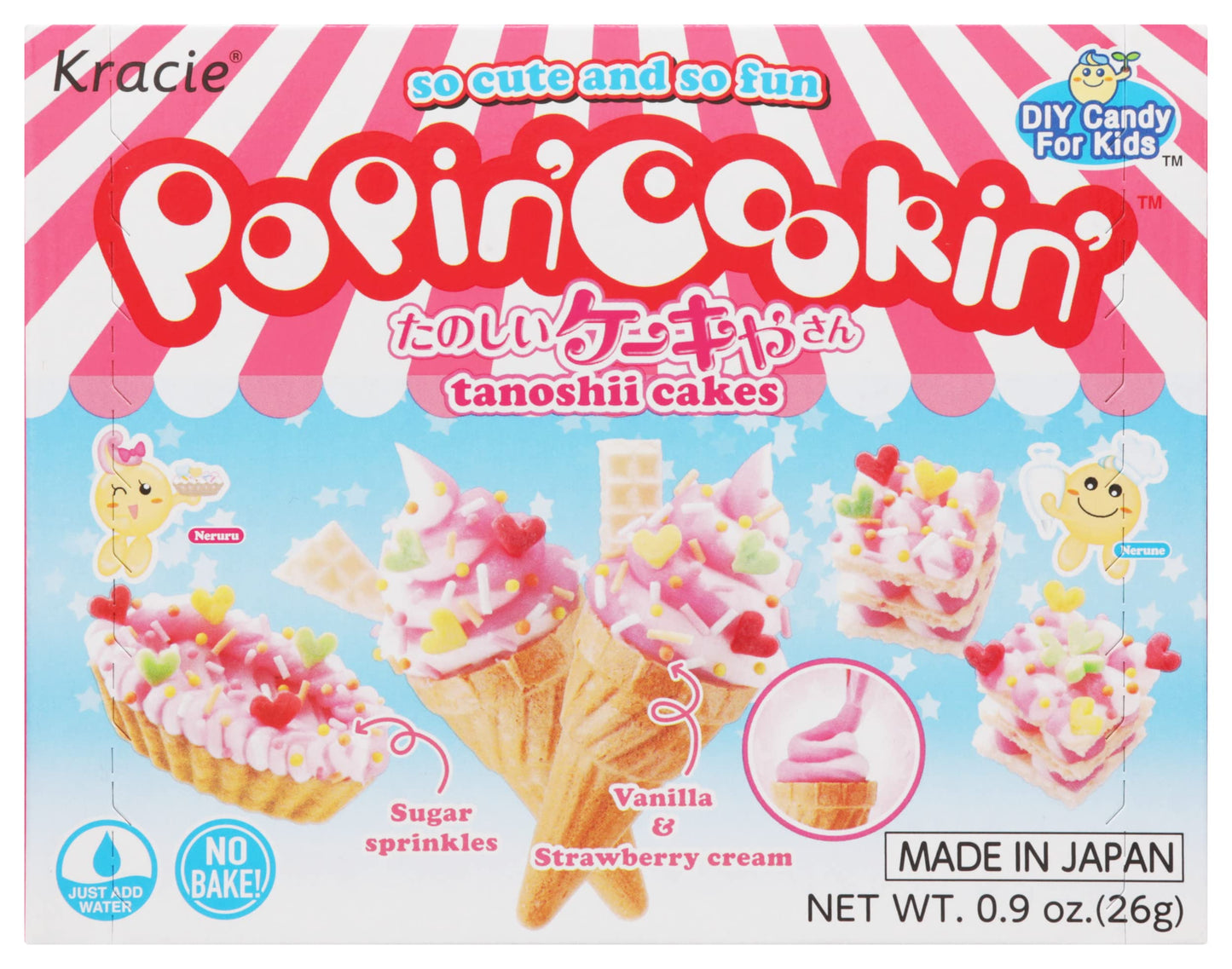 Kracie Popin' Cookin' Diy Candy Cake Kit, No Bake, 0.9 Ounces (Pack Of 1)