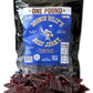 Bronco Billy's Beef Jerky Teriyaki One Pound Resealable Bag, Made in USA with Premium USDA Beef, Hand Cut, Hand Strung, Hand Pac
