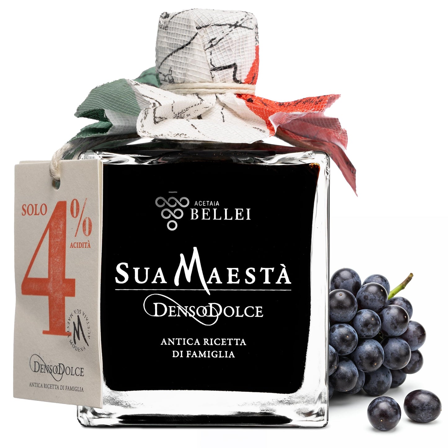 Acetaia Bellei Sua Maest Denso Dolce - Rich & Thick Italian Balsamic Condiment With Cooked Grape Must  Beverage-Inspired Vinegar & Balsamic Of Modena  Light Acidity - 250Ml