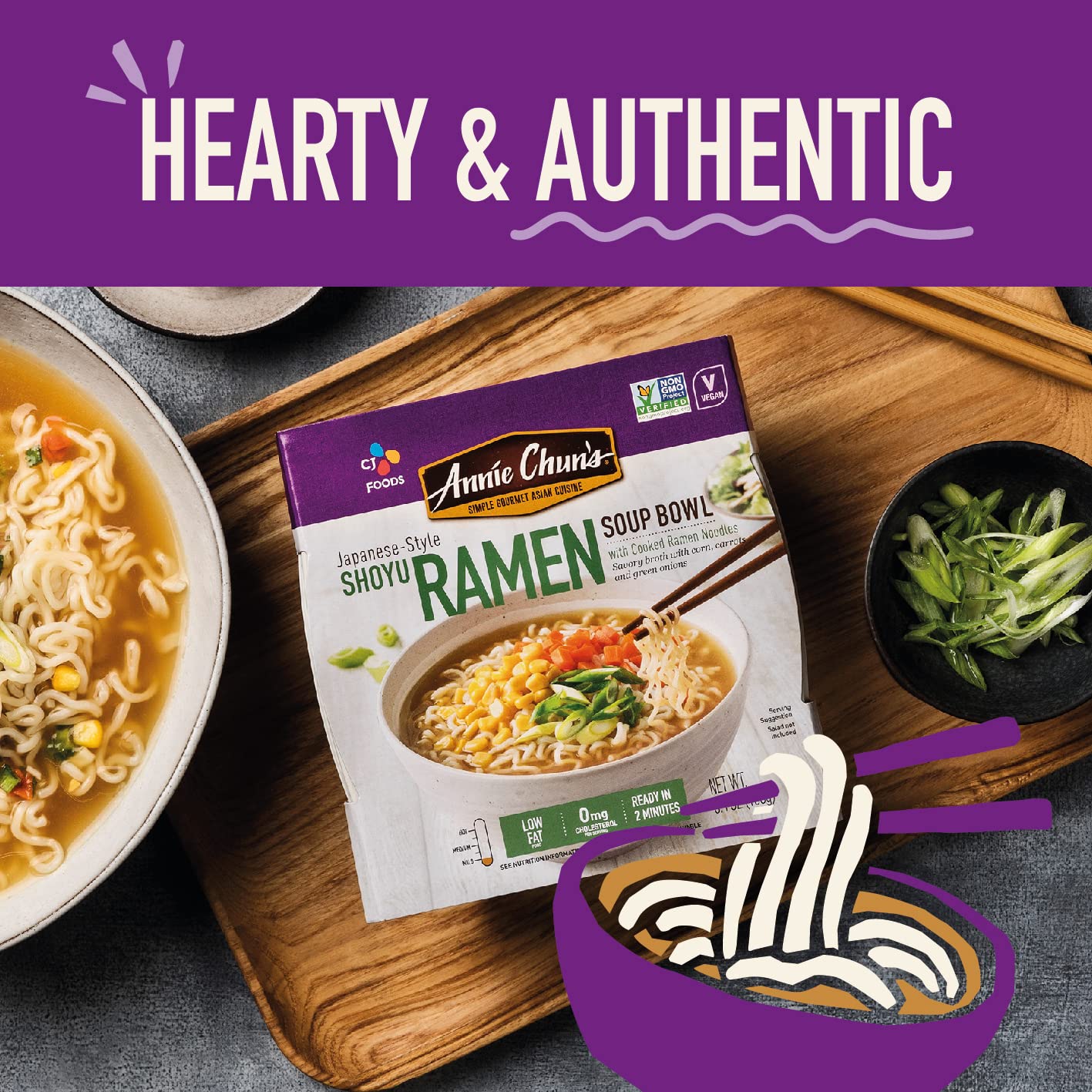 Annie Chun'S - Noodle Soup Bowl, Shoyu Ramen Flavored, Instant And Microwavable Noodles, Vegan And Delicious, 5.4 Oz (Pack Of 6)