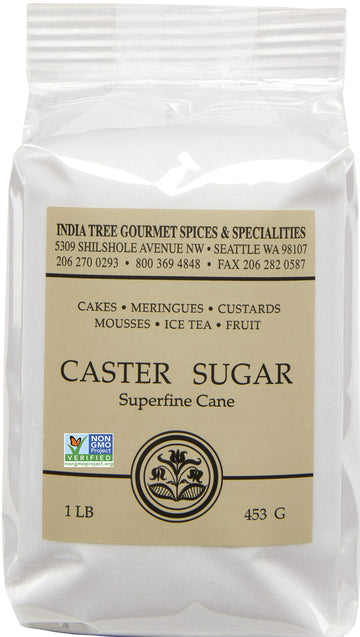 India Tree Caster Sugar, 1 Pound (Pack of 6)