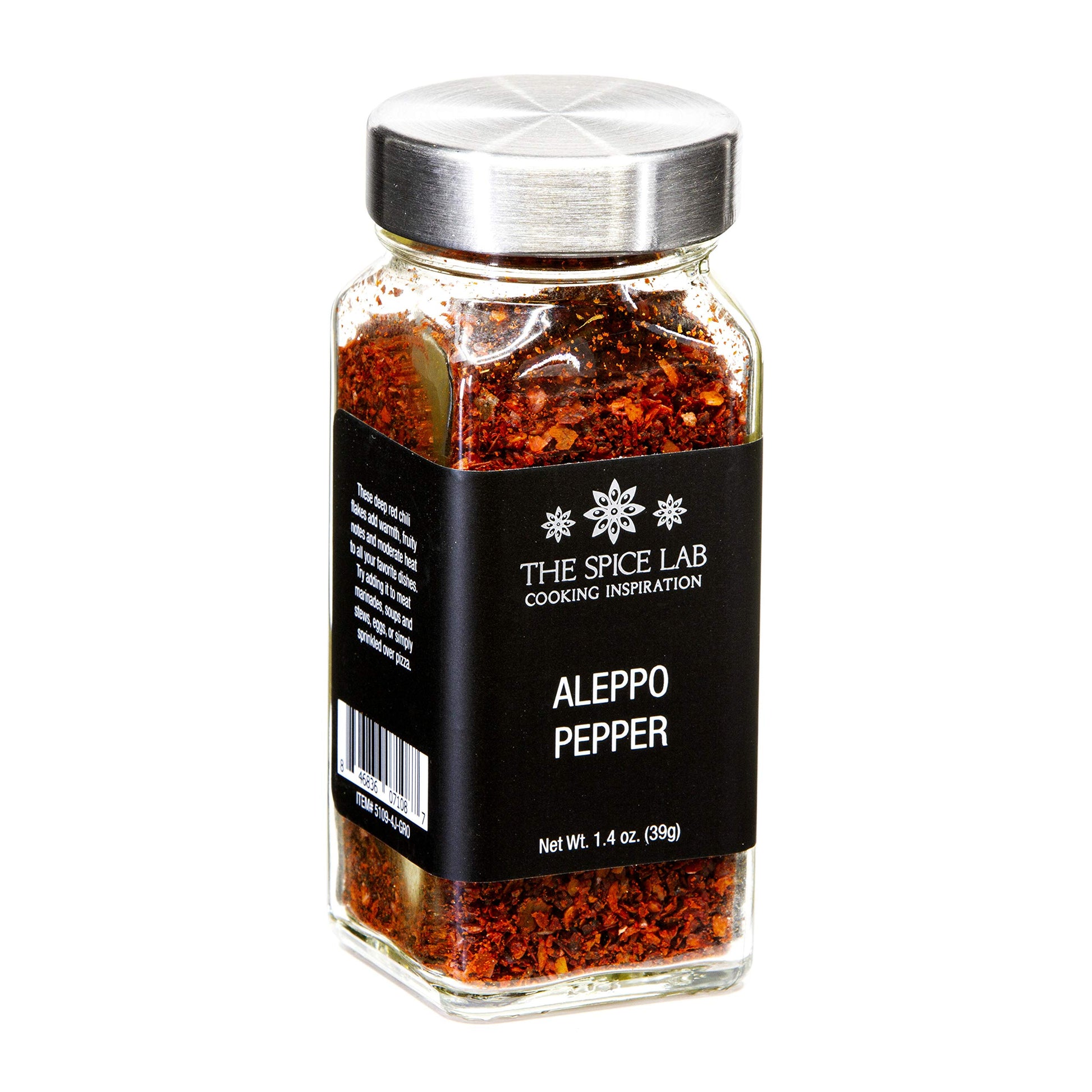 The Spice Lab Aleppo Pepper Chili Flakes, Gourmet Crushed Red Pepper, 1.8 oz, Gluten-Free, Non-GMO, Kosher, Turkish Spice Blend