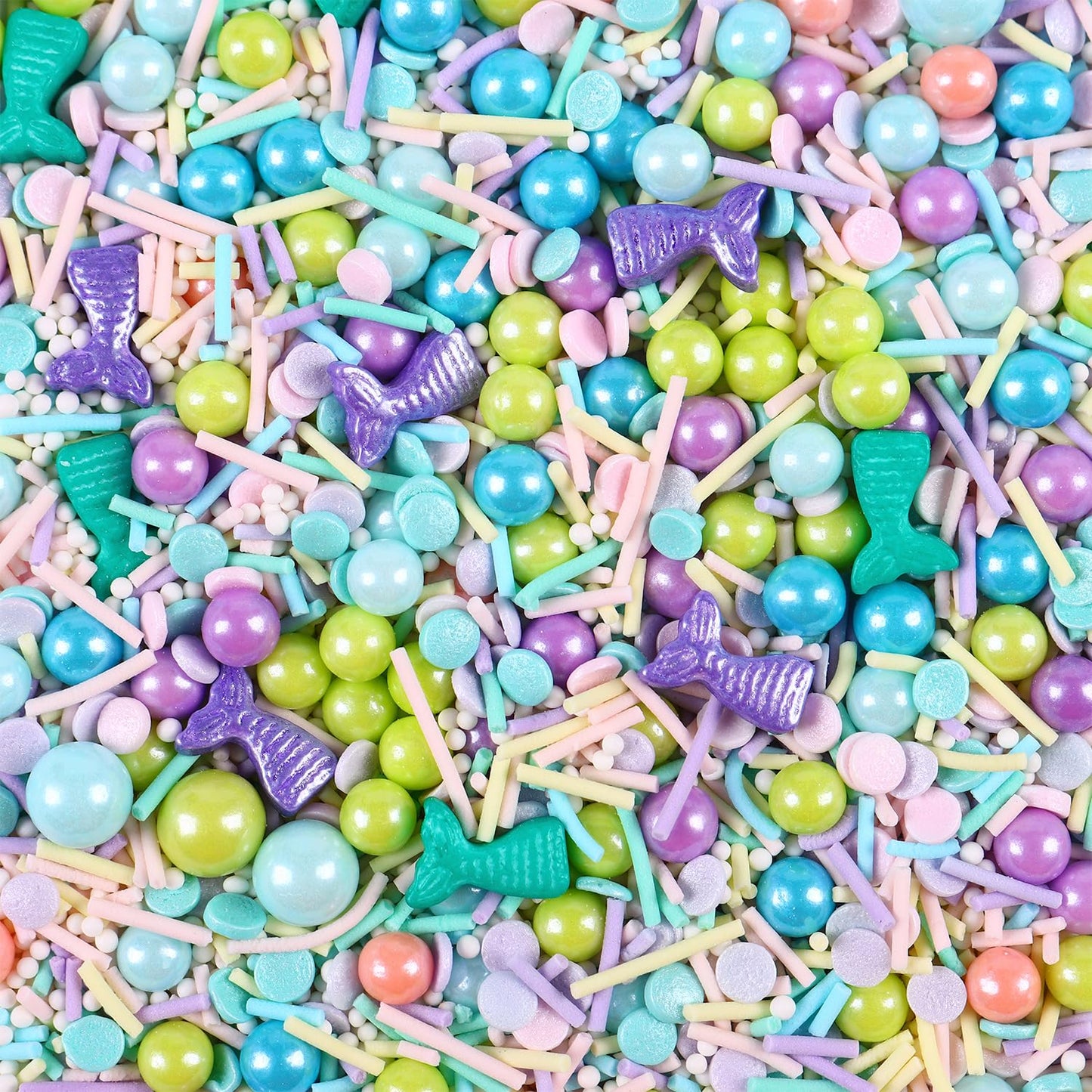 Edible Mermaid Sprinkles For Cake Decorating, Mermaid Cupcake Decorations, Pearl Sprinkles, Jimmy For Cupcakes, Cookies, Chocola