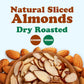 Dry Roasted Natural Sliced Almonds - 1.5 Pounds Unblanched Nuts, Oven Toasted, Unsalted, No Oil Added, Perfect For Cooking, Baki