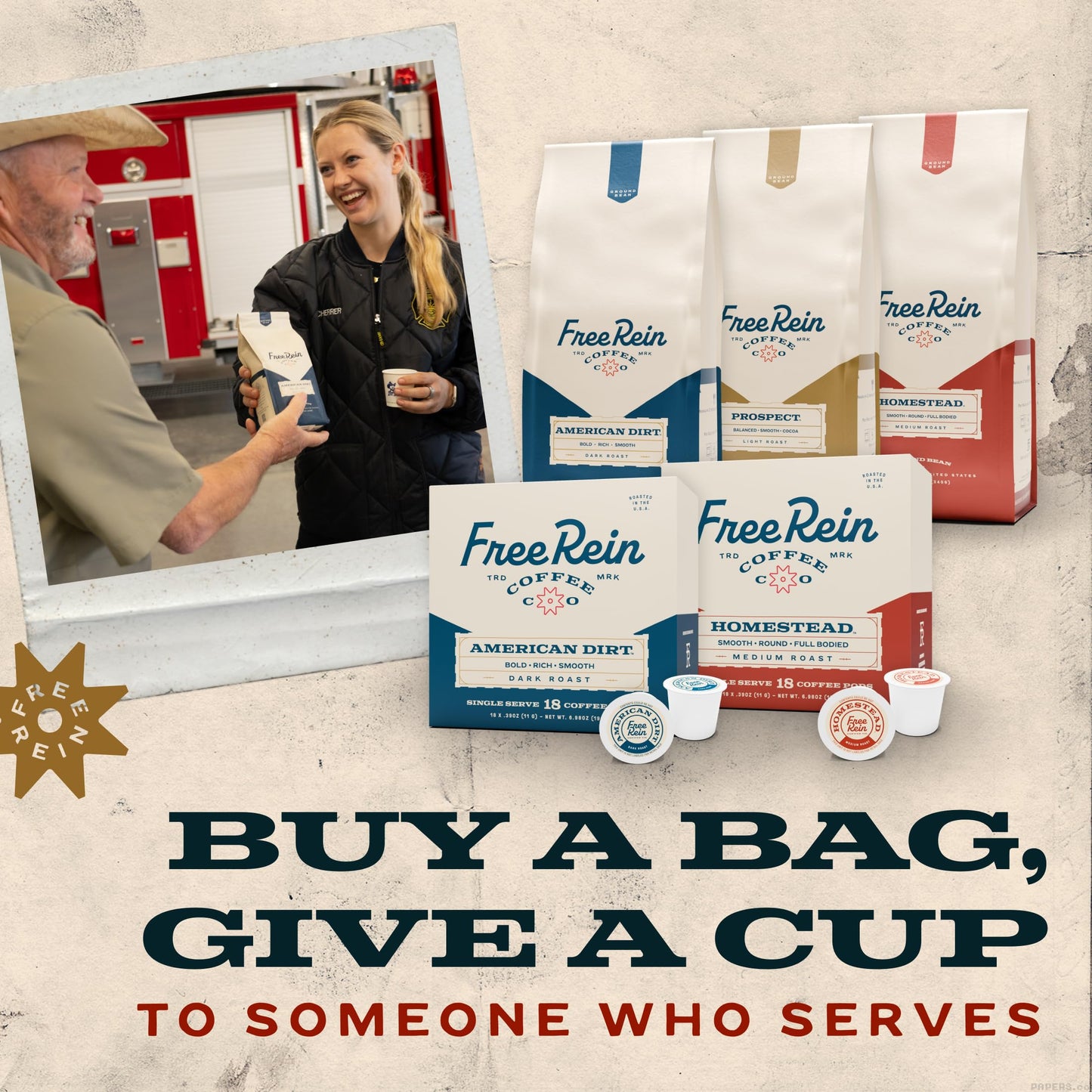 Free Rein Coffee Company, Texas Pecan Medium Roast Ground Coffee - Rich & Balanced Coffee Flavor, Roasted In America - 12Oz Bag
