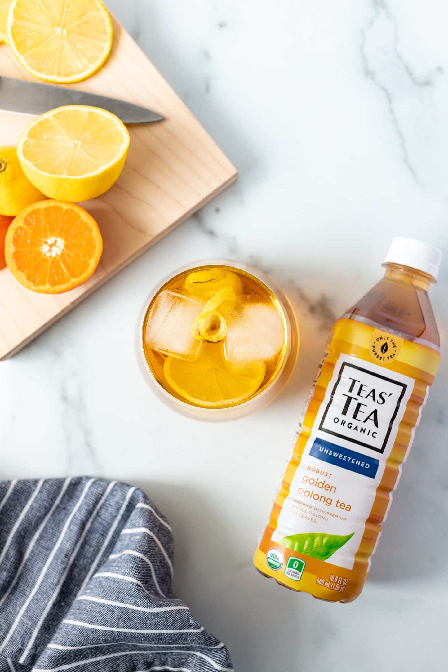 Teas' Tea Unsweetened Golden Oolong Tea 16.9 Ounce (Pack Of 12), Sugar Free, 0 Calories