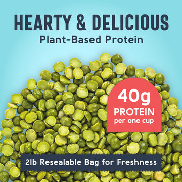 One In A Mill Dried Green Split Peas 2Lb Resealable Bag | For Soup, Stews, & Curries | All-Natural Plant-Based Protein | Ou Kosh