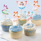Ercadio 24 Pcs Fairy Cupcake Topper Assembled Colorful Flower Fairy Cupcake Picks Flower Fairy Cake Decorations For Fairy Theme