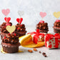 Gyufise Heart Cupcake Toppers, 30Pcs Glitter Picks for Valentines Day, Gold Pink Silver, Paper, Model ZN0555-MU1
