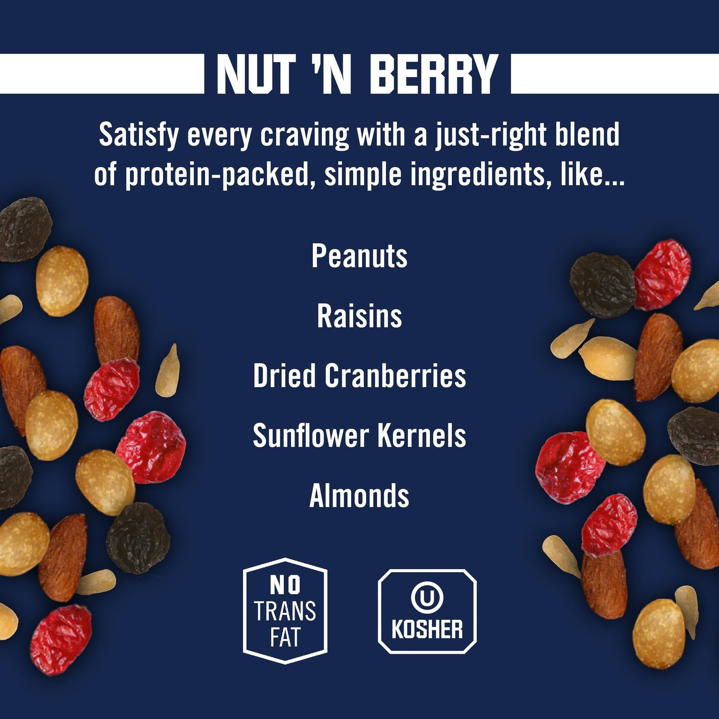Kars Nuts Nut N Berry Trail Mix, 13.25 Oz Individual Snack Packs - Pack Of 6 - No Salt Added Snack Mix For Long-Lasting Energy