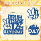 Embhhor Bruh It'S My 12Th Birthday Cake Topper, Dude Bro I'M 12, Kid Boys Happy 12Th Birthday Party Cake Decorations, Blue Glitt