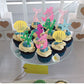24 Pcs Glitter Mermaid Cupcake Toppers With Seahorse Shell Mermaid Tail Star Seaweed Baby Shower Cupcake Picks For Under The Sea