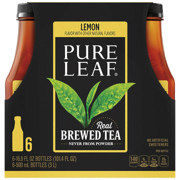 Pure Leaf Sweetened Iced Tea With Lemon, 16.9 Fl Oz (Pack Of 6)