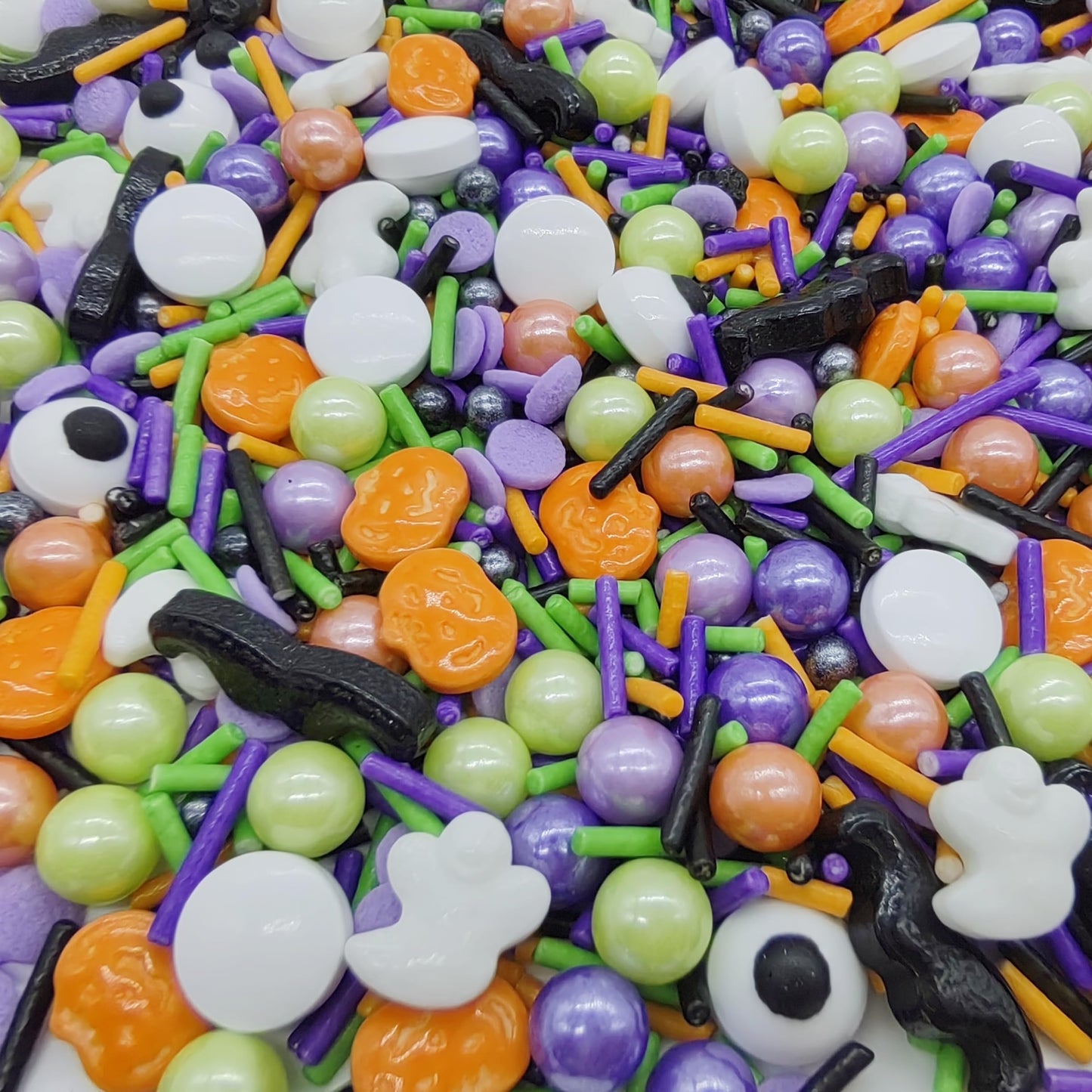 Halloween Sprinkles Ghost & Pumpkin & Eyes Cake Decorations Topper Edible Themed Sprinkles For Cookie Decorating, Chocolate Dess