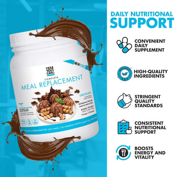 Yes You Can! Meal Replacement Shake - 30 Servings, 20g Protein, 22 Vitamins & Minerals, Chocolate Flavor