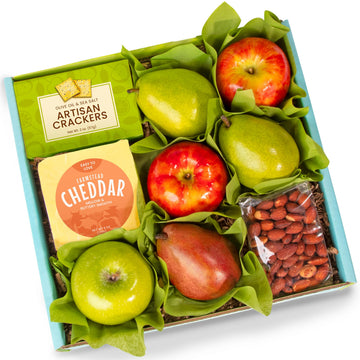A Gift Inside Deluxe Fruit and Cheese Gourmet Box – Medium Size, Multi-Color