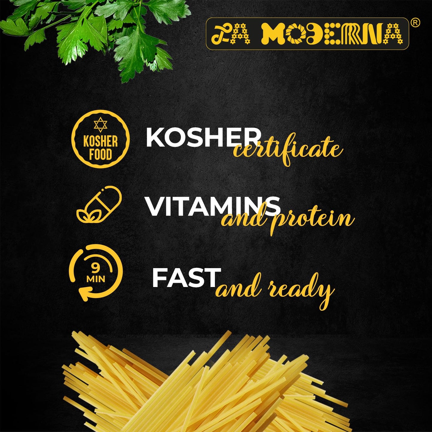 La Moderna Vermicelli Pasta, Noodles, Durum Wheat, Protein, Fiber, Vitamins, 7 Oz
