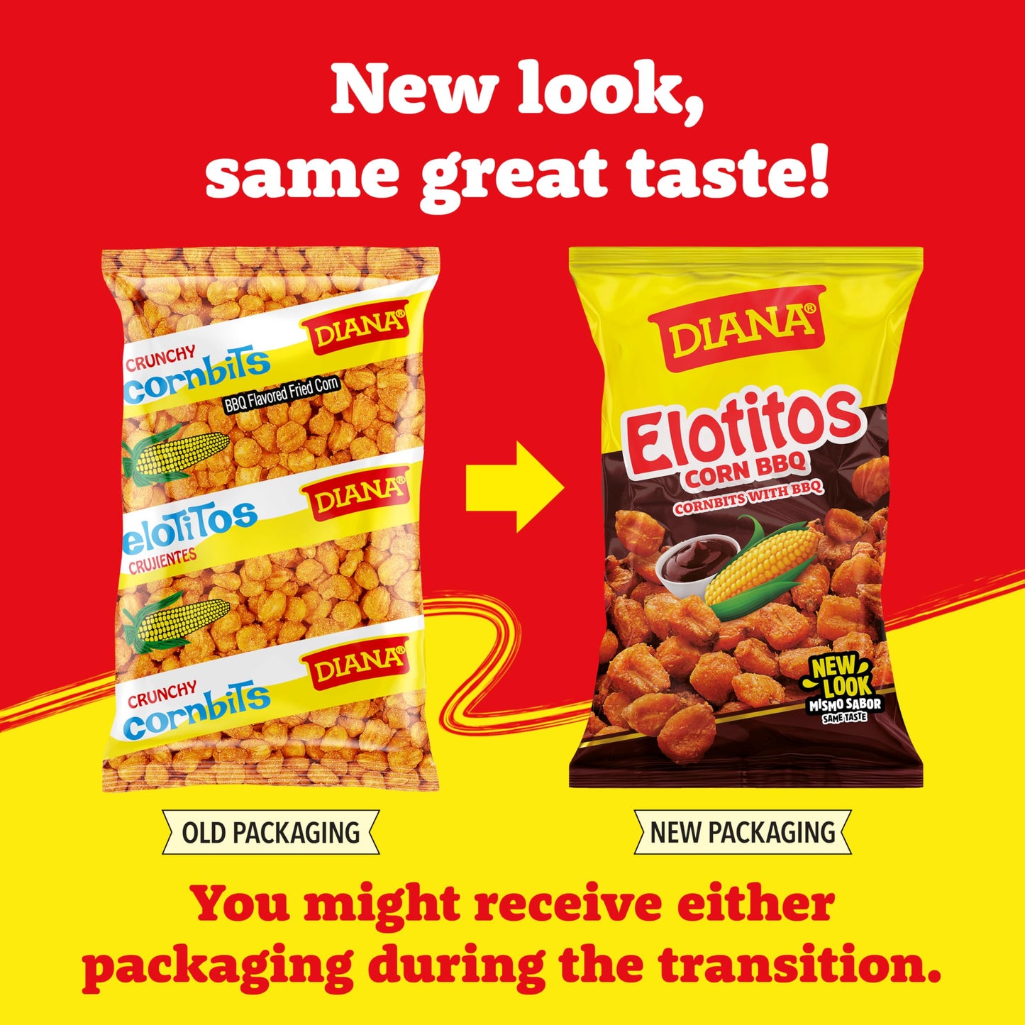 Diana Elotitos Crunchy Corn Kernel Snacks, Original Bbq Flavor, 4.05 Oz (Pack Of 8)