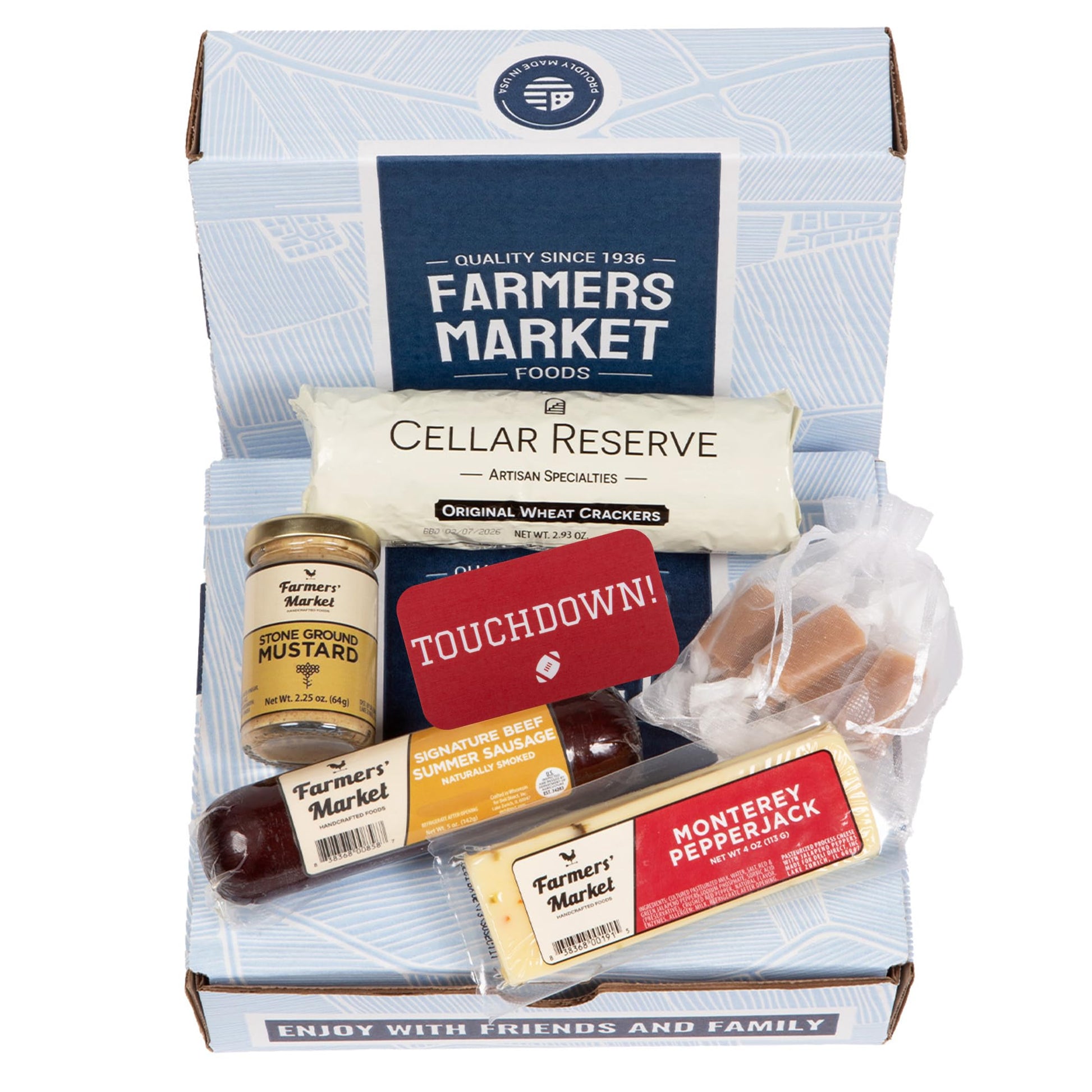 Deli Direct Farmers Market Gift Basket - Gluten Free, Keto, Paleo, Low Sodium, Zero Sugar, Holiday Charcuterie Board