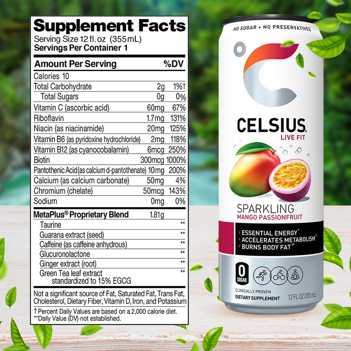 Celsis Sparkling Essential Energy Drink No Sugar Or Preservatives 12 Fl Oz, Slim Cans Assorted Variety 12 Pack, Flavors May Vary