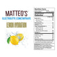 Matteos Hydration Concentrate - Sugar-Free Electrolyte Drink, Lemon Flavor, 25.4 Fl Oz, Pack of 6