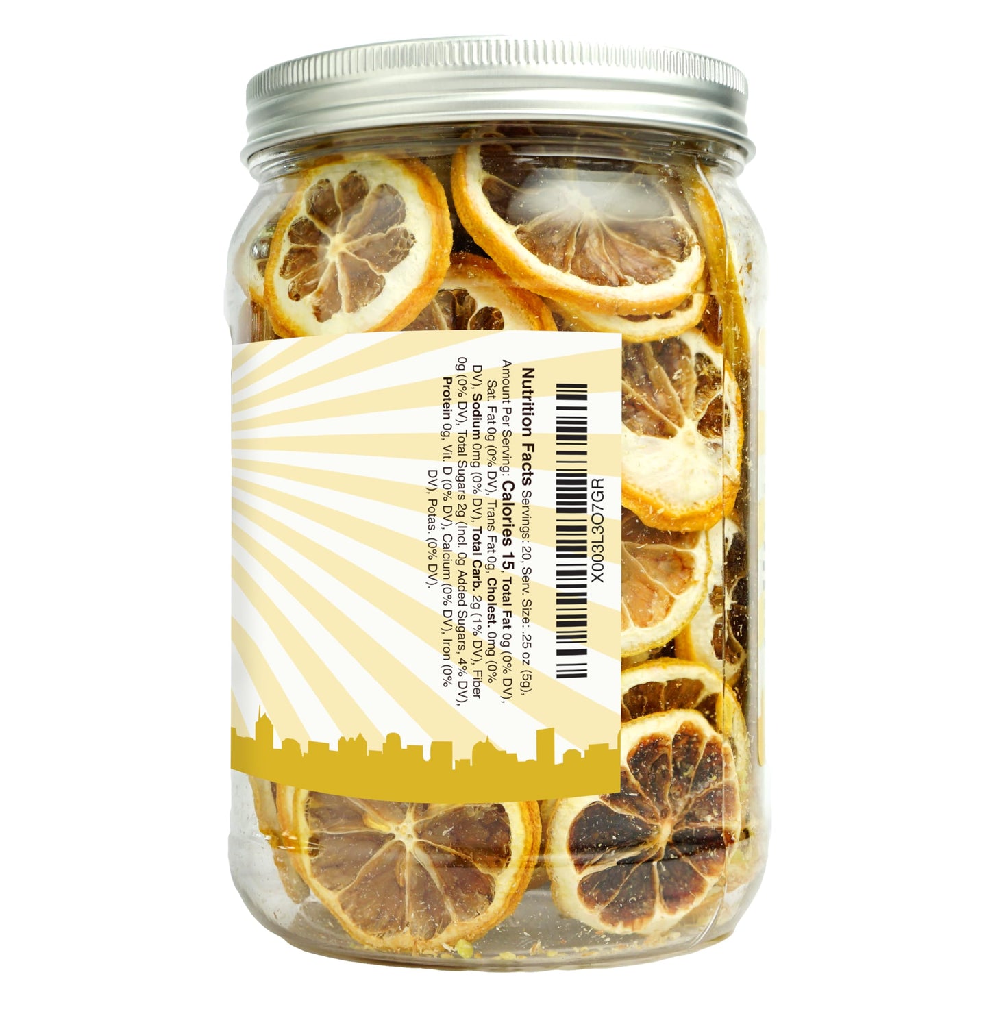 Barrel Roll Bar Essentials Dried Lemon Slices for Cocktails, 4 Ounce, Preservative Free, Large Dehydrated Lemons